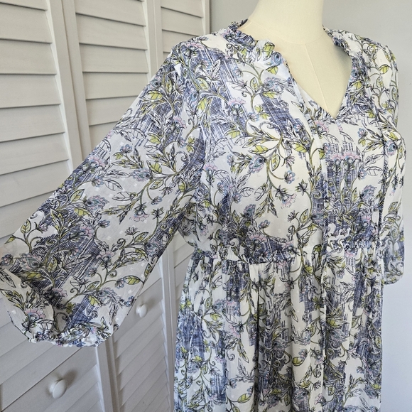 Torrid Mini Clip Dot Front Keyhole Dress Womens 2X Cottagecore Feminine Romantic - Picture 5 of 13